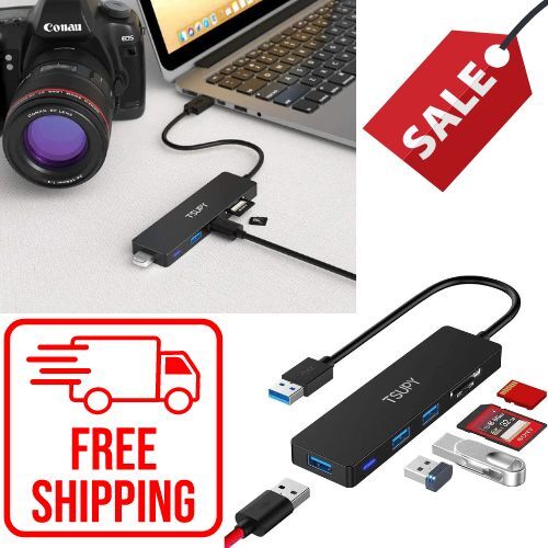 Multi USB 3.0 Hub 5 in 1 SD Micro SD Card Reader Ports Compatible for Multi Use - Picture 1 of 10