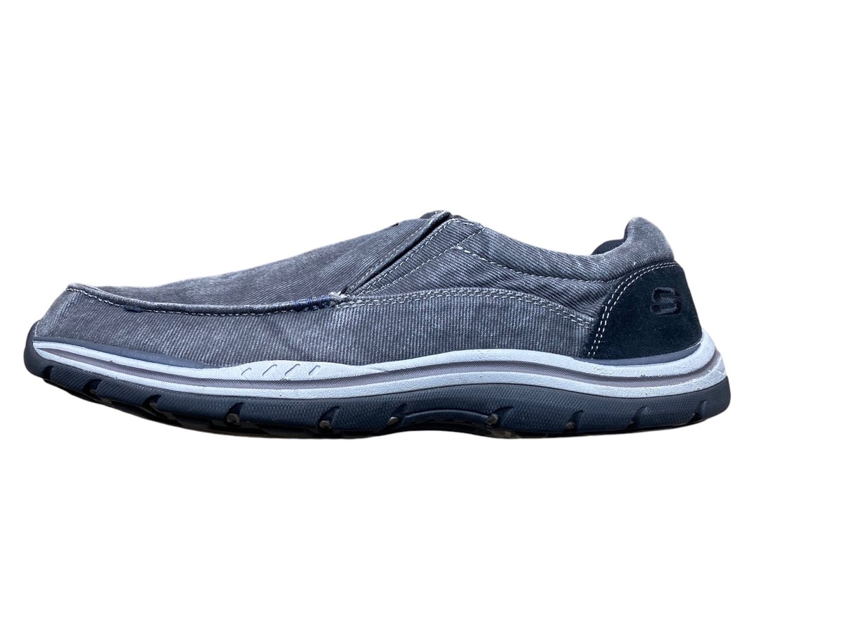 Skechers Relaxed Fit Slip-On Memory Foam Gray Sneaker Shoes  display picture 2