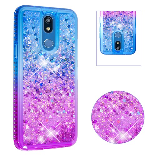 For LG K40 / K10 Case Bling Sparkly Diamond Flowing Liquid Floating TPU Girl's - Picture 21 of 28