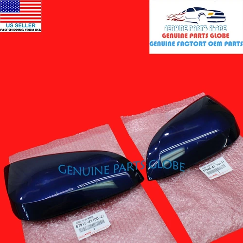 GENUINE TOYOTA RAV4 4RUNNER RIGHT & LEFT OUTER DARK BLUE 8S6 MIRROR COVER SET