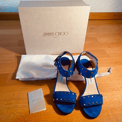 JIMMY CHOO Sandalen.Cobalt / Silver - Größe 37 - wenig getragen - sehr gepflegt