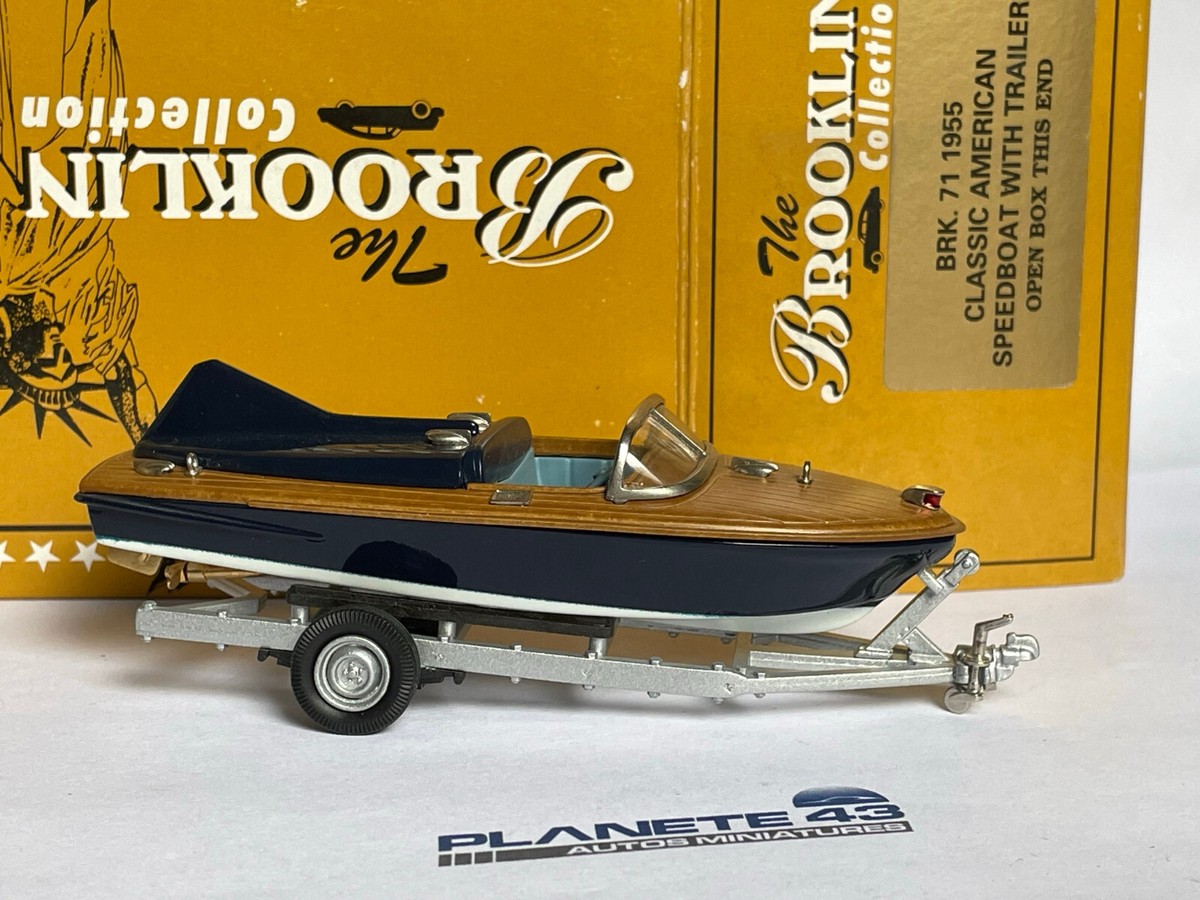 最愛 1955 71 BRK BROOKLIN CLASSIC TRAILER WITH SPEEDBOAT AMERICAN 船、ボート