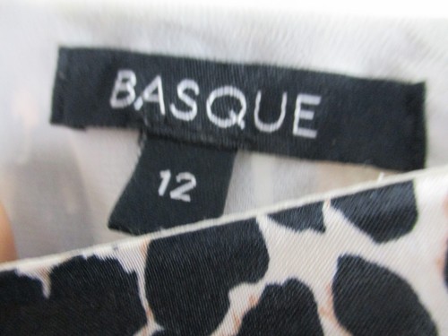 Basque womens aysmetric skirt black beige leopard print 12 - Picture 4 of 11