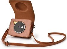 Kodak Mini Shot 3 Retro Case, PU Leather Protective Case for Kodak Mini Shot 3 R