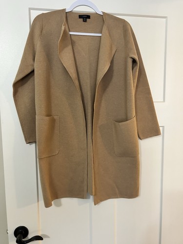 J.Crew Juliette in hellbraun vorne offen kragenloser Pullover Blazer XS