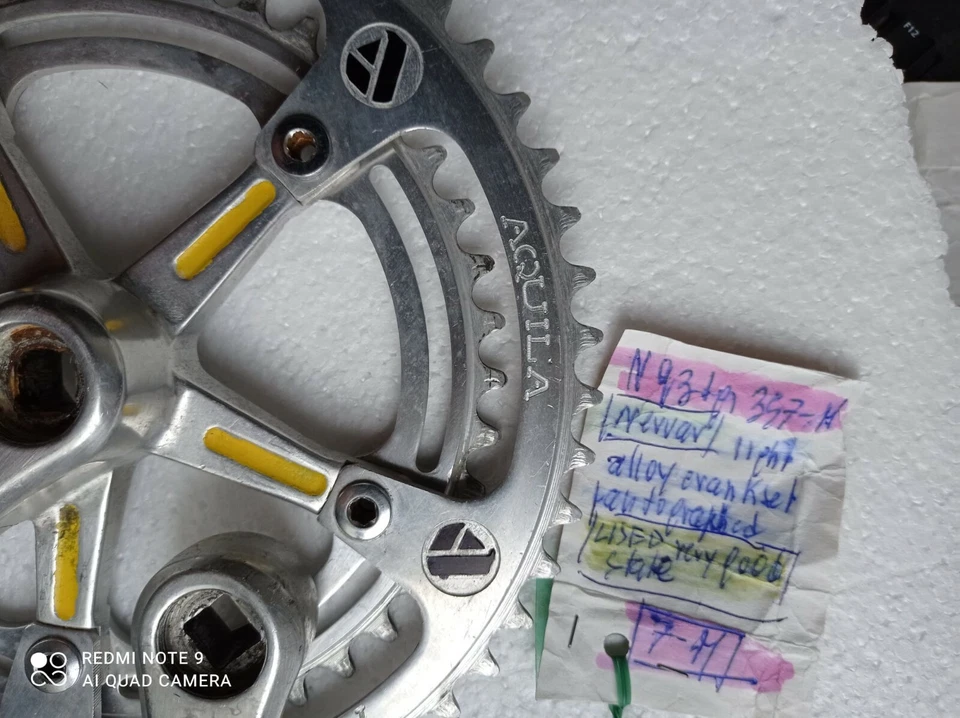 JUEGO DE BIELAS NERVAR ALEACIÓN LIGERA PANTOGRAFIADAS AQUILA (águila) GUARNITURA BICI CORSA Foto 4 de 4