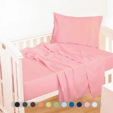 Microfiber 3 Piece Crib Sheet Set Unisex for Baby Newborn 13 Colors Available