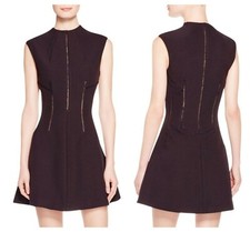 KENDALL + KYLIE  CHIC  FIT & FLARE  INSET  SCUBA  MOCK  NECK  DRESS   Sz  M   