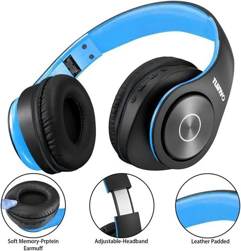 Bluetooth Headphones Wireless Over Ear Stereo Wireless Headset 40H Playtime BASE - Afbeelding 39 van 61
