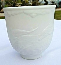 Lladró Porcelain Pair — 'Dolphins at Play' Votive Cup & Reclining Cherub Figurine — listing 5