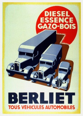 BERLIET 944 AUTO Rpsy - POSTER HQ 50x60cm d'une AFFICHE VINTAGE
