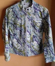 Chico's Snake Python Print Multi Colored Zippered Jacket - Size 0 - EUC