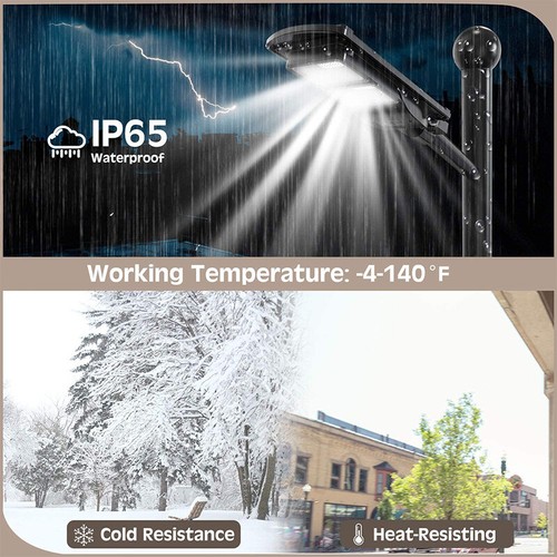 480/640W Solar Sensor Street Light IP65 Security Remote Control+Pole Flood Light - Picture 9 of 14