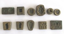 ANTIQUE BRONZE JEWELLERY MOLDS LOT OF 11 PIECES RARE