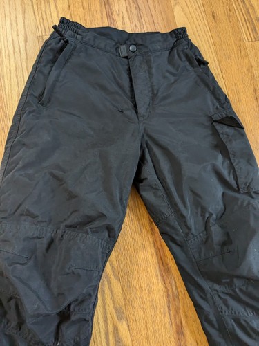 Lands End Size 12 & 14 unisex Black Ski Snow Pants Zip Pockets - Picture 4 of 17