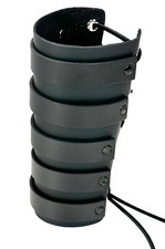 Strap Lace Genuine Leather Punk Goth Deathrock Gauntlet Bracer Arm Band USA Made