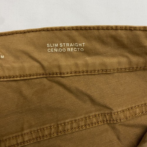 Pantalones chinos Goodfellow para hombre 34x32 ajustados rectos marrones caquis flexión total nuevos - Imagen 9 de 12