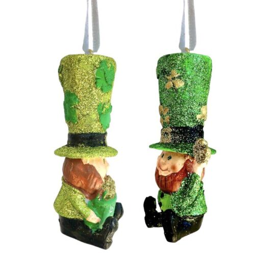 Adornos de duende del día de San Patricio Irlanda irlandesa trébol de la suerte beber cerveza - Imagen 3 de 7