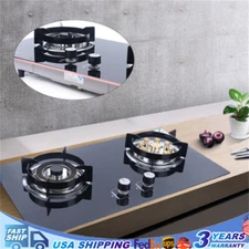 Kitchen Natural Gas Cooker Gas Cooktop Stove Top 2 Burners Built-in NG Gas Stove