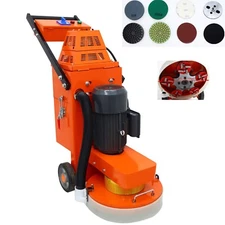 Electric Concrete Floor Epoxy Ground Grinder Polisher 5 Grinding Disc 220V 4KW