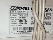 Vintage Compaq Keyboard KB-9963 Not Tested Rare 