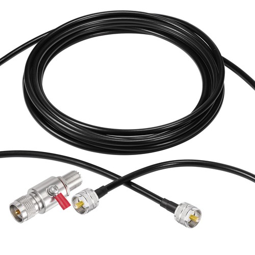 50ft RG8X coax UHF PL-259 amateur ham CB radio antenna cable &Lightning Arrester - Picture 4 of 11