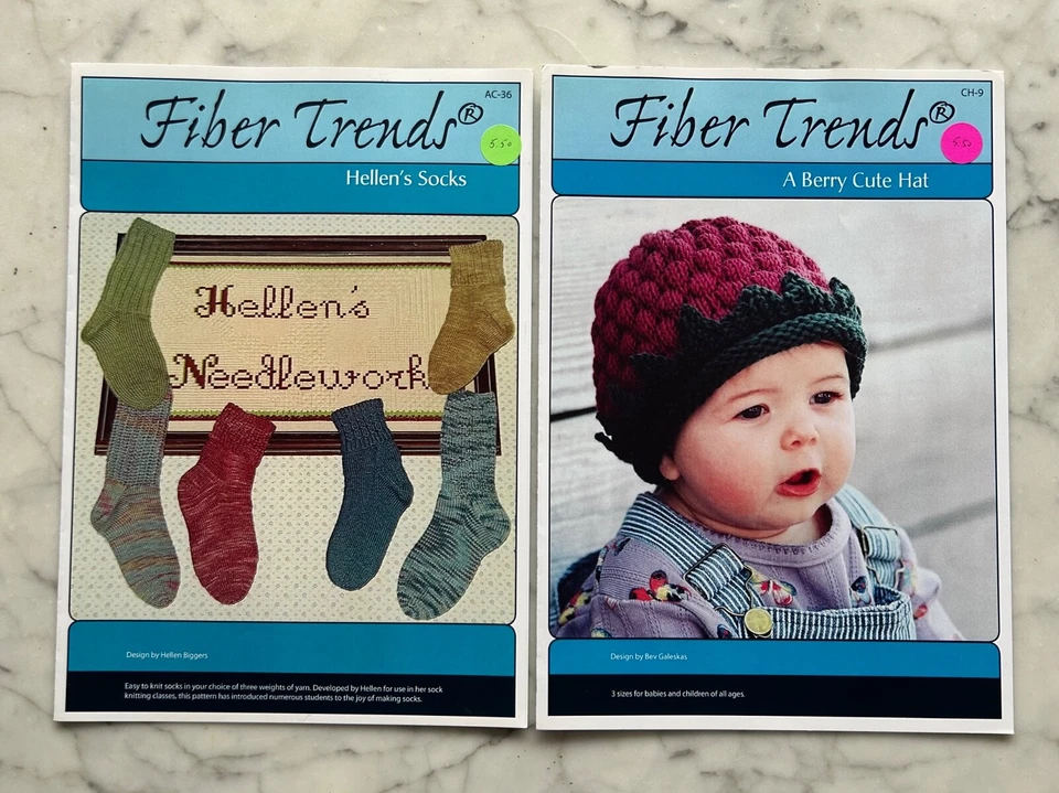 Fiber Trends Knitting-Crochet Patterns Mix Lot of 7 - Image 4 of 4