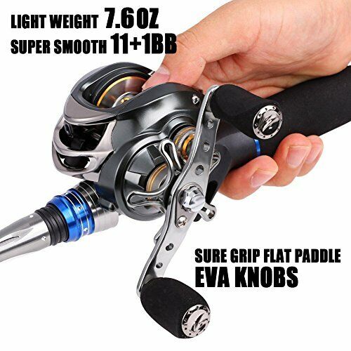 Baitcasting Fishing Reel, 11+1 Shielded Bearings, 18LB Carbon Fibre Left-hand - Bild 5 von 5