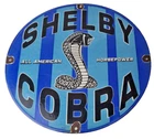 Vintage Ford Motors Porcelain Shelby - All American Gas Pump Automotive Sign