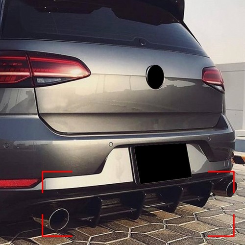Für VW Golf 7.5 MK 7.5 GTI Heckstoßstange Diffusor Spoiler 4 Lamellen Schwarz - Bild 6 von 6