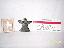 ANGEL BRONZE METAL- CROSS GRATEFUL METAL -CHEERS WIRE SIGN: U CHOOSE 