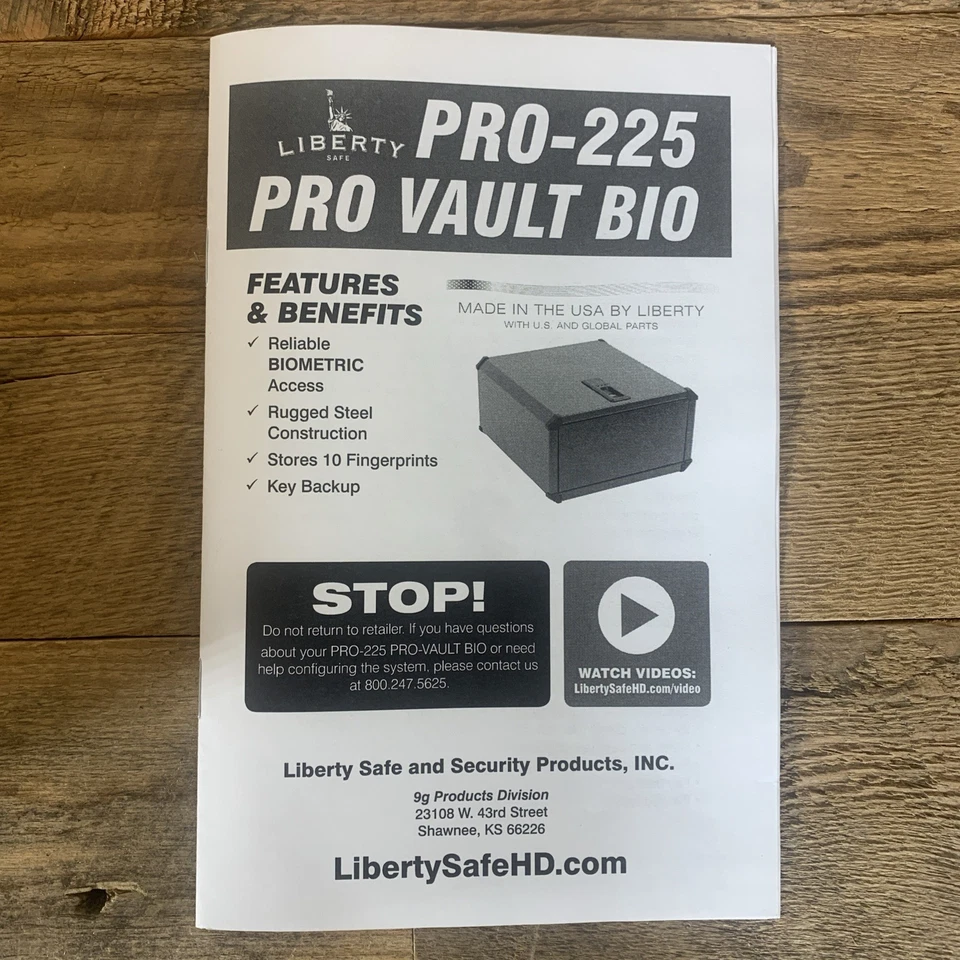 Caja fuerte para pistola Liberty PRO-225 PRO VAULT BIO - PV-225-GTT granito textura gris - nueva Foto 4 de 4