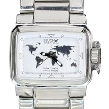 Beuchat Oceanium Divers White Dial Stainless Steel 100M Womens Watch