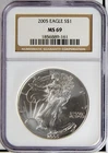 2005 American Eagle Silver Dollar $1 MS69 NGC