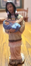 Young's Inc Native American Indian Mother w/Baby Figure 11.5" Collectible Decor