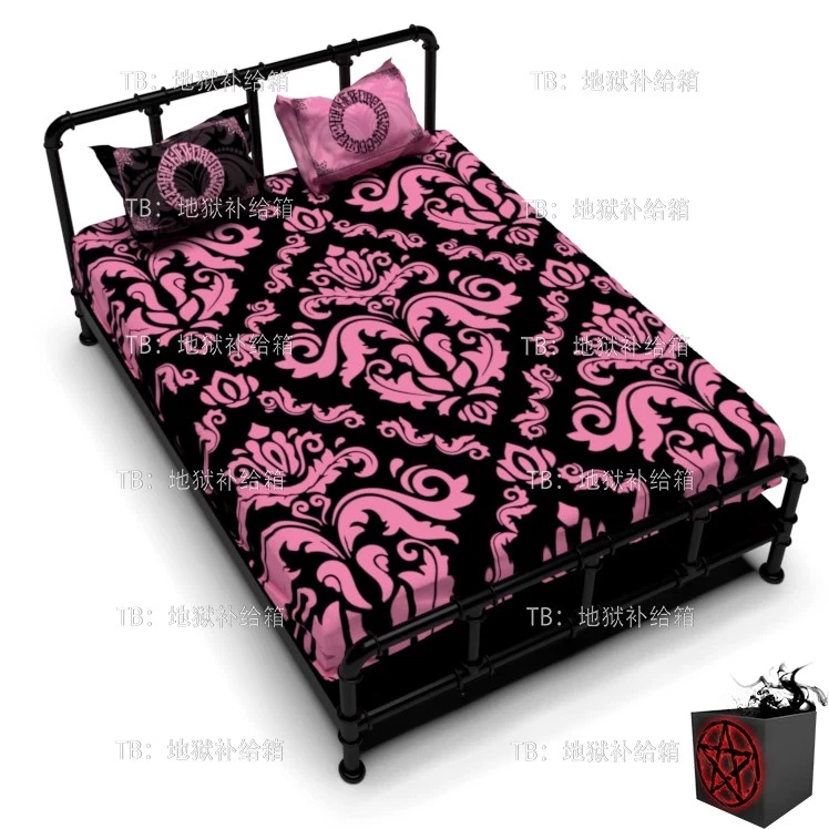 Juego de ropa de cama gótico punk sábana funda de edredón funda de almohada poliéster/algodón/fleece nuevo Foto 2 de 4