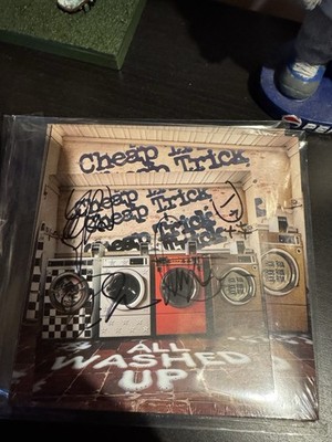 CHEAP TRICK: ALL WASHED UP CD BRAND NEW SIGNED AUTOGRAPHED CARD FULL BAND