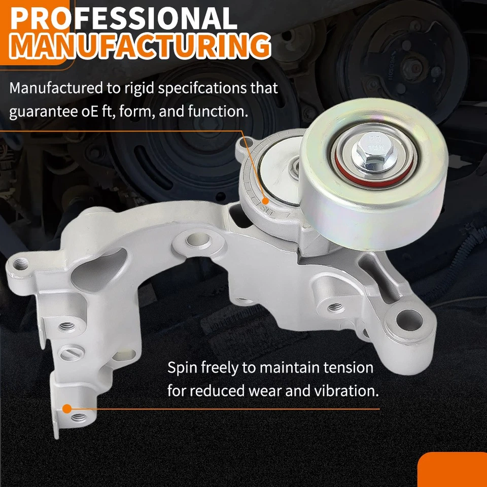 For Toyota Tacoma 4Runner Tundra V6 4.0L Drive Belt Tensioner & Idler Pulley Kit - Image 4 of 4