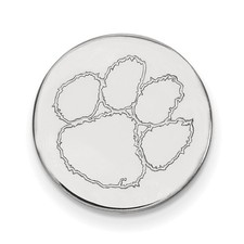 14K White Gold Clemson University 15mm Lapel or Tie Pin
