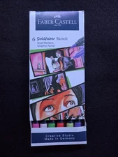 Faber-Castell Goldfaber Graphic Novel Sketch Markers,6 Pack,Free Shipping 