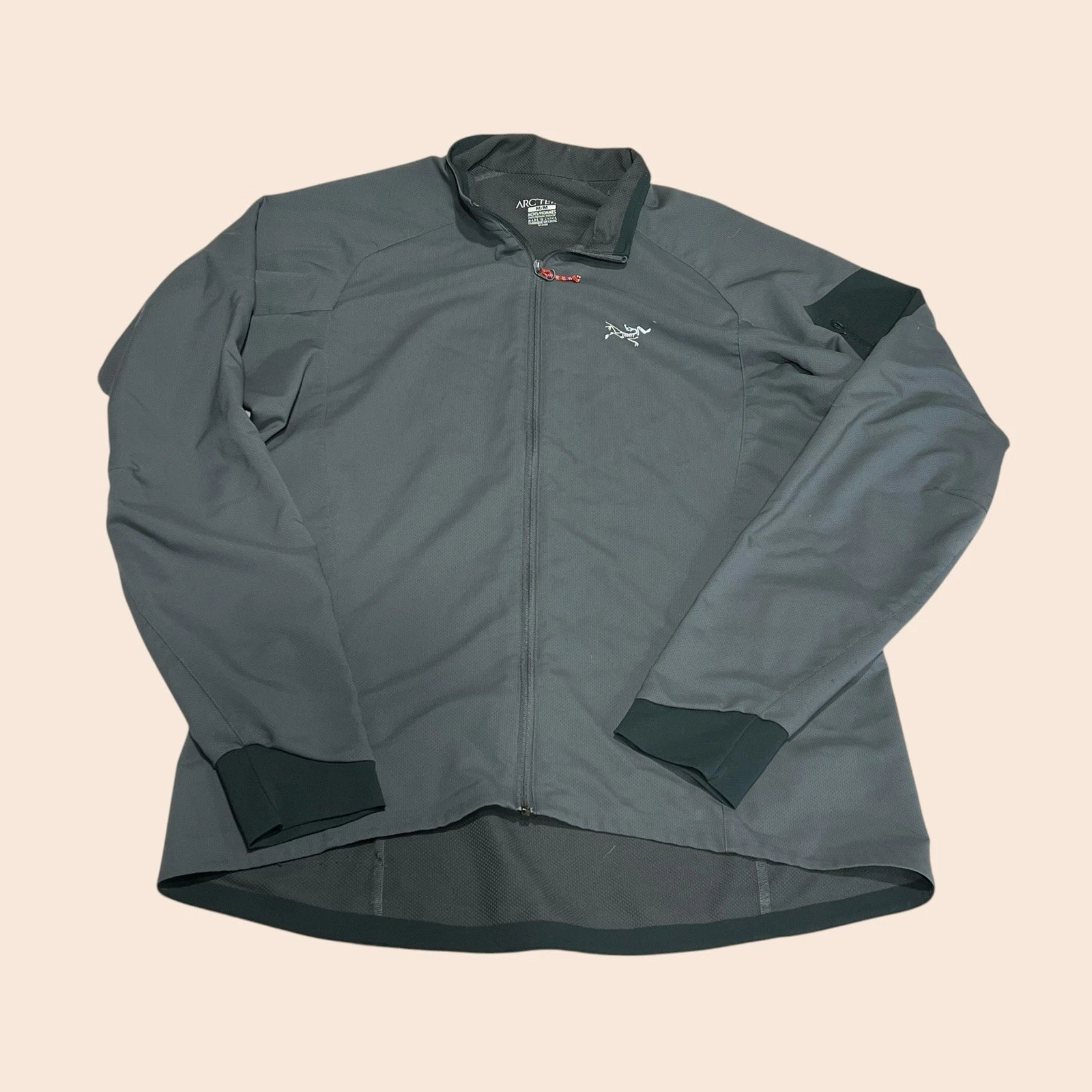 Arc'teryx Accelero Jacket Mens Size Medium M Pilot Grey Performance Running Zip