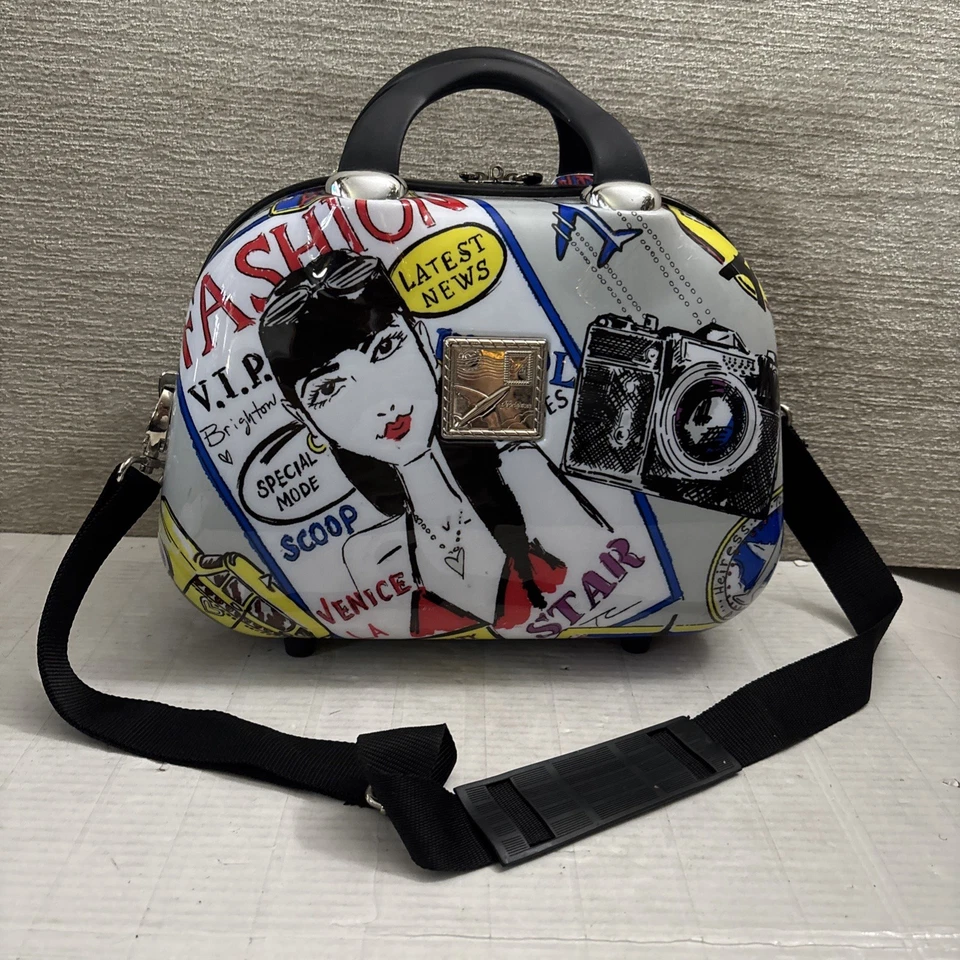 Bolso de mano de viaje Brighton Jetsetter estuche rígido cosmético bandolera con cepillos Foto 2 de 4