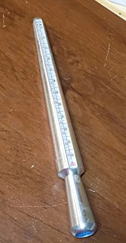 Senjiuh Metal Ring Sizer Mandrel Measuring Tool with Size Markings