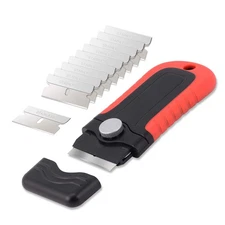 Razor Blade Scraper Tool with Blade Storage Container, Glass Cooktop Stove Scrap