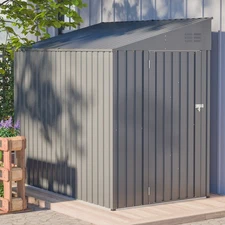 4'x7' Metal Outdoor Storage Shed Heavy Duty Garden Tool Shed w/Lockable Door