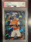 2024 Panini Prizm - Prizmatic Bo Nix #11 Green Ice Prizm (RC) PSA 9
