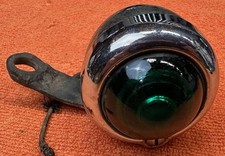 Vintage Marker Light Green Glass Harley Knucklehead Panhead Motorcycle Guide Old