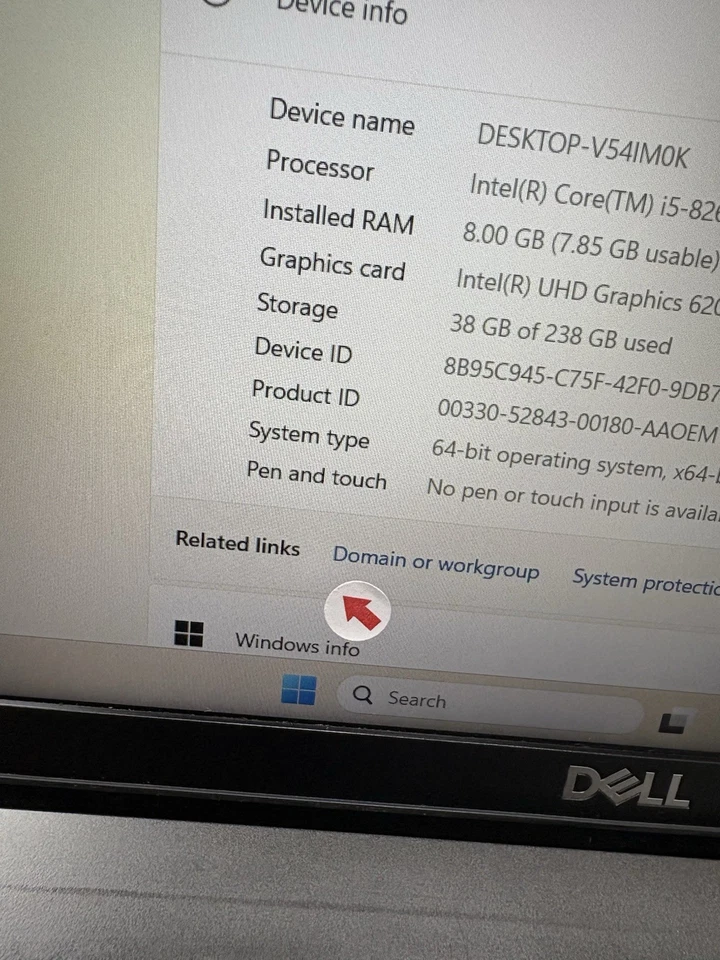 Dell Latitude 5500 · i5-8265U · 8GB · 250GB, photo 4 of 5