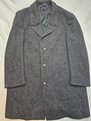 Vintage 100% Virgin Wool Unbranded Czechoslovakian Mens Mid-Length Coat