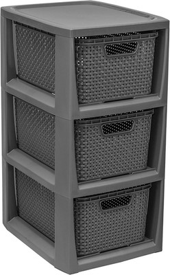 Branq - Home Essential 100% Recycelt Kunststoff PP, Ökologisch, Regal in Rattan